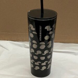 Starbucks 2018  Black Summer Stainless Steel Tumbler with Straw